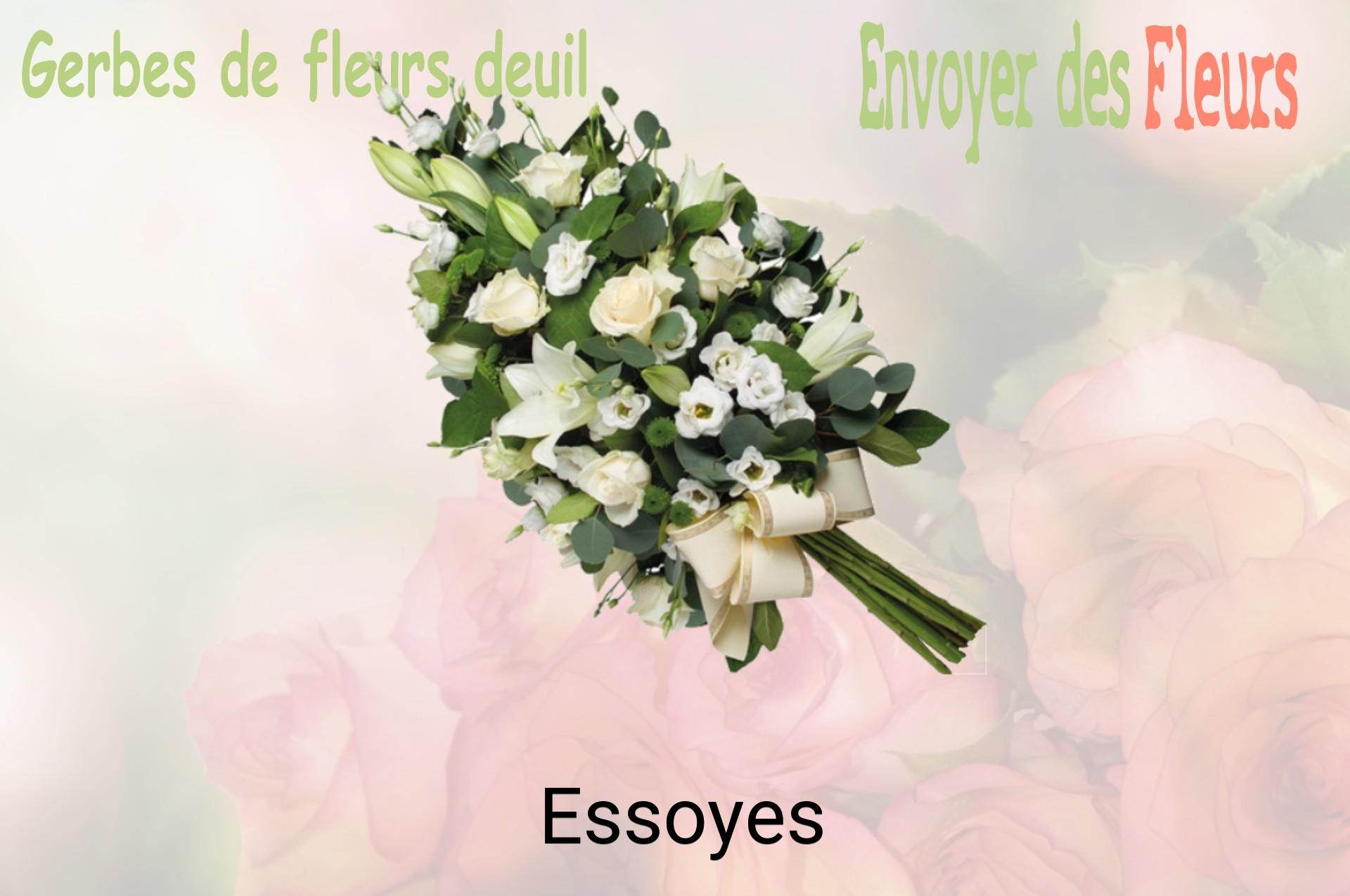 Gerbe de fleurs de deuil livrée à Essoyes